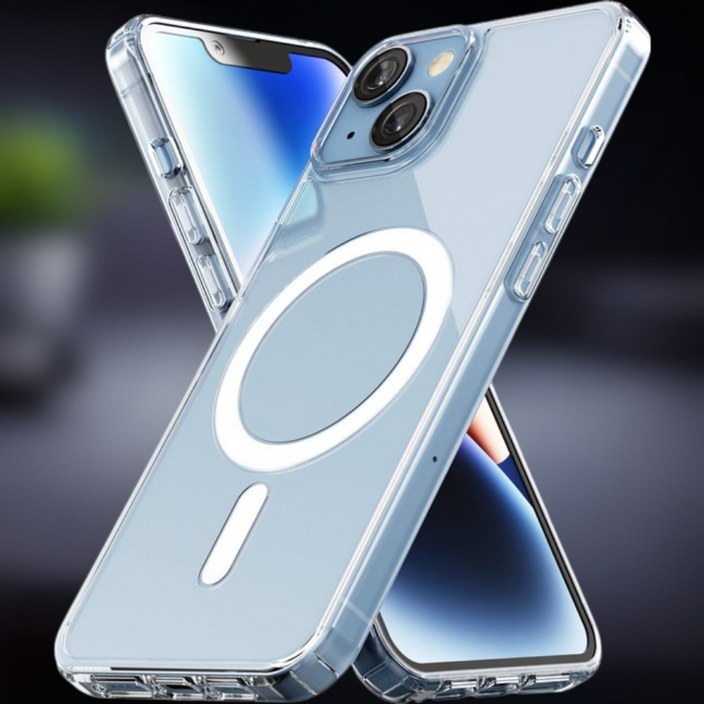 Telefoonhoesje Transparant Magneet Draadloos Opladen Bescherming