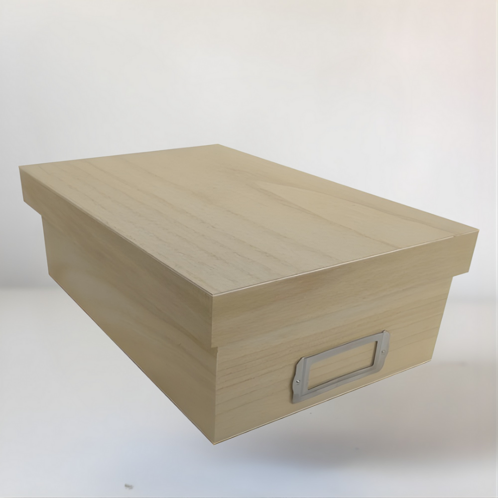 Houten Opbergdoos Decoratief Onbewerkt Hout Sluiting