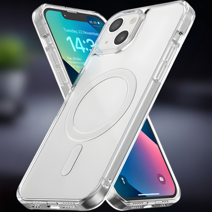 Telefoonhoesje Transparant Magneet Draadloos Opladen Bescherming