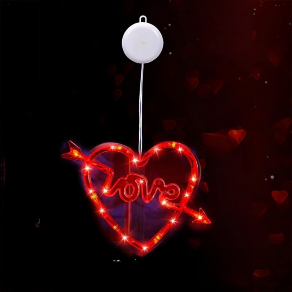 LED Lichtsnoer Valentijn Decoratie Hartvormige Raamverlichting
