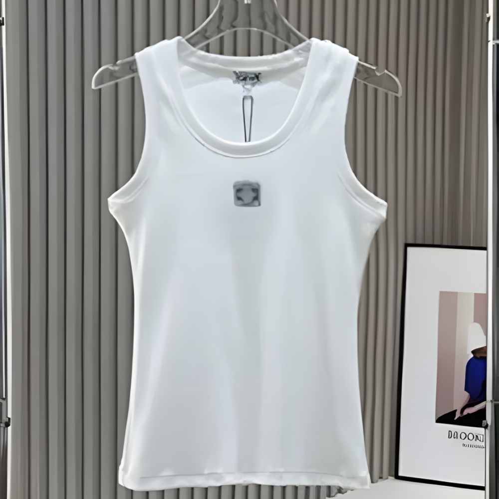 Tanktop Dames Minimalistisch Katoen Comfortabele Zomertop
