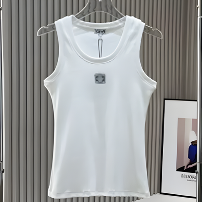 Tanktop Dames Minimalistisch Katoen Comfortabele Zomertop