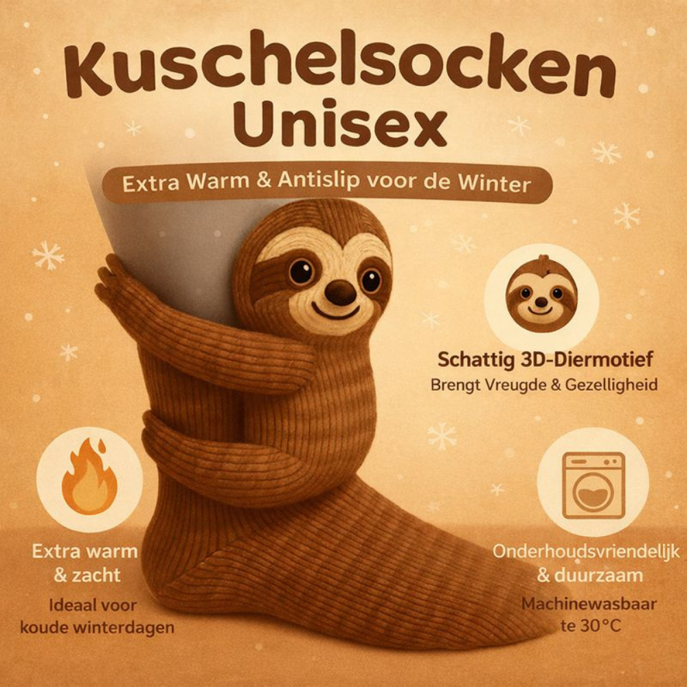 Kuschelsokken Unisex Warm Antislip 3D Dierdesign