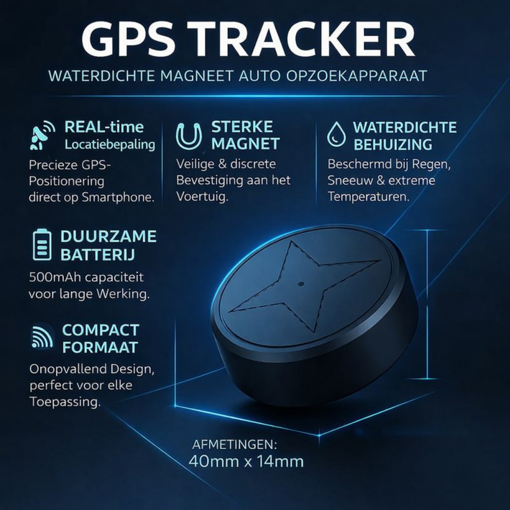 GPS Tracker Magnetisch Realtime Auto Locatie Mini Waterdicht