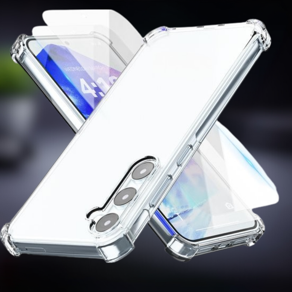 Telefoonhoesje Transparant Siliconen Shockproof Screenprotector