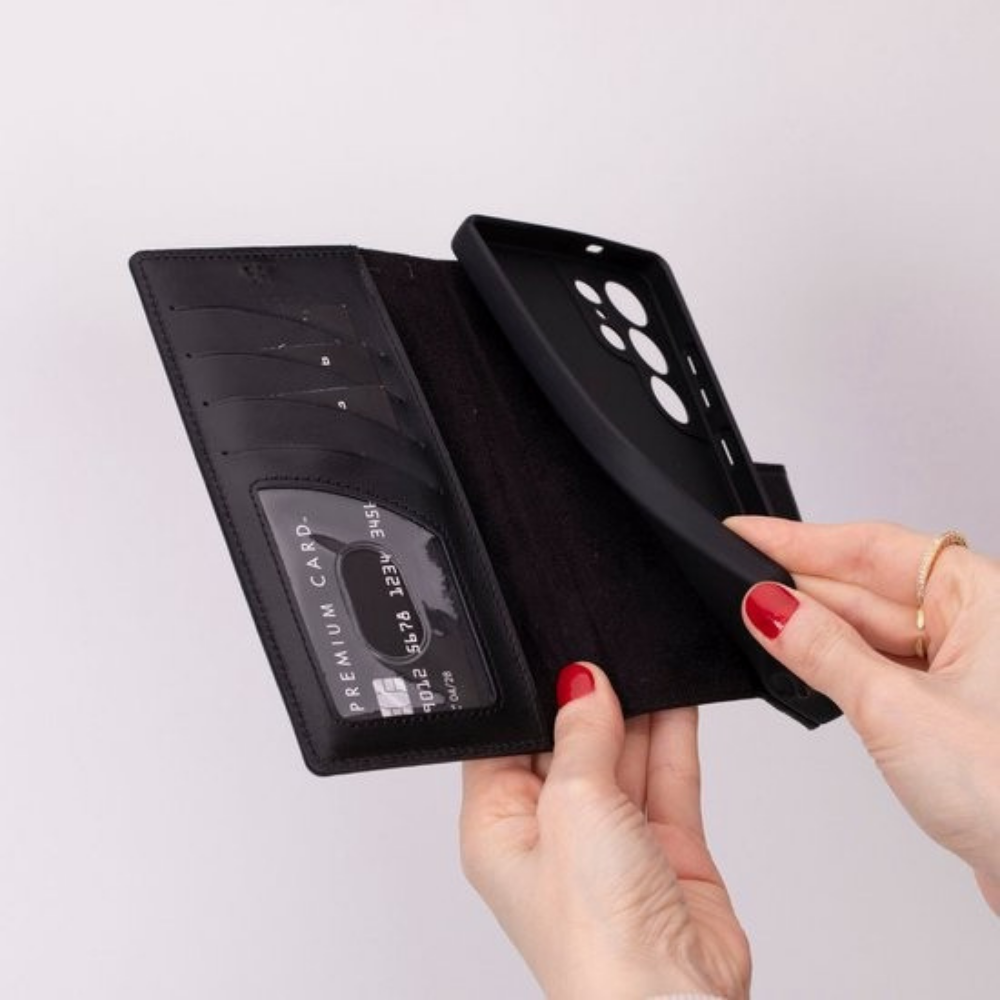 Telefoonhoesje Wallet Leer Pasjeshouder Kickstan
