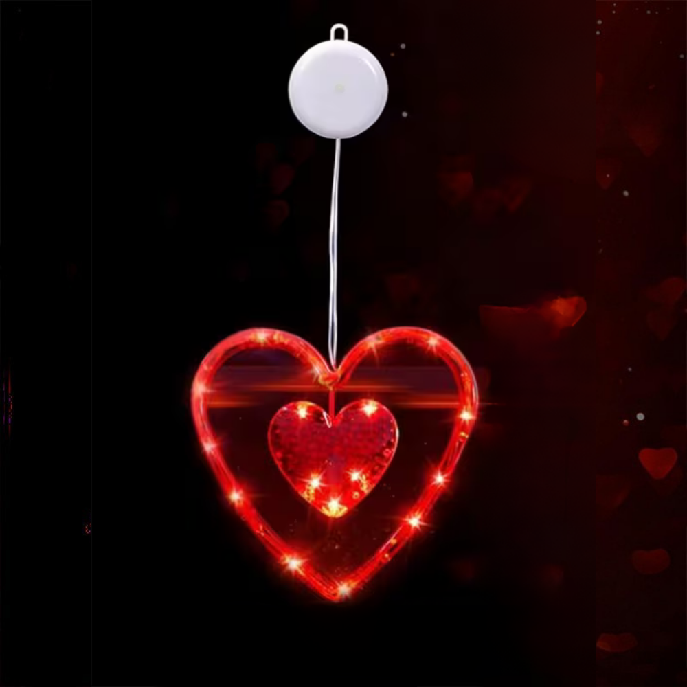 LED Lichtsnoer Valentijn Decoratie Hartvormige Raamverlichting