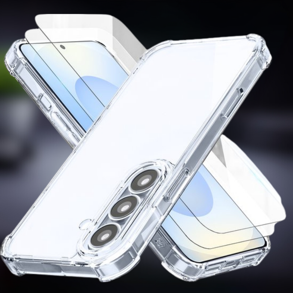 Telefoonhoesje Transparant Siliconen Shockproof Screenprotector