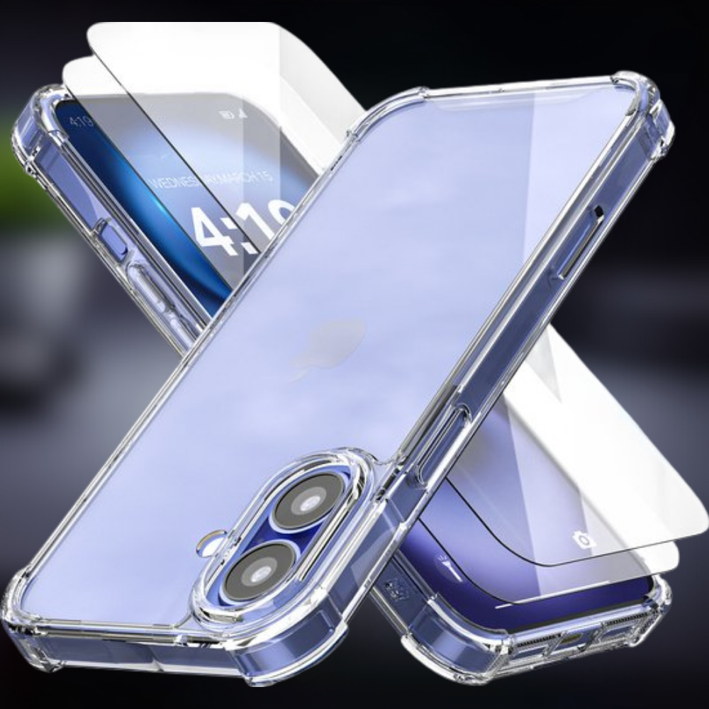 Telefoonhoesje Transparant Siliconen Shockproof Screenprotector