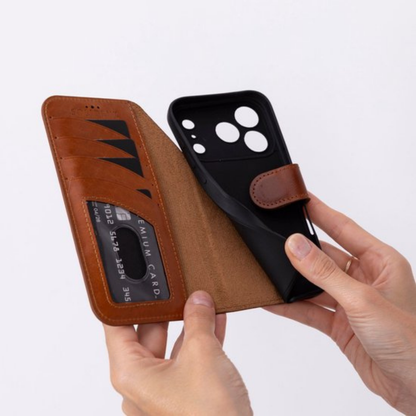 Telefoonhoesje Wallet Leer Pasjeshouder Kickstan