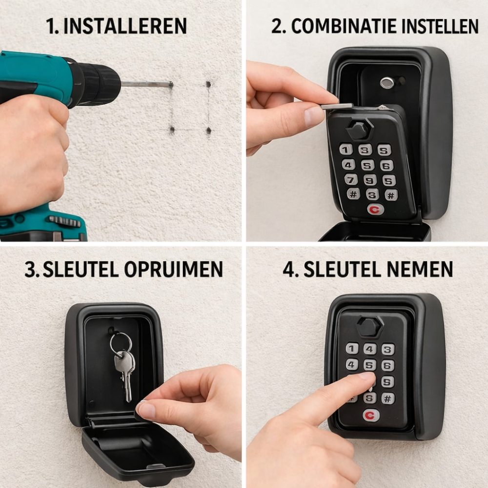 Sleutelkluis Code Buiten Wandmontage Weerbestendig