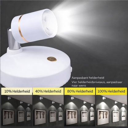 Wandlamp LED Draadloos Dimbaar Spotlamp Afstandsbediening