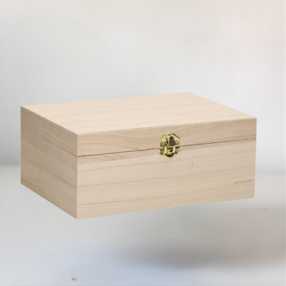 Houten Opbergdoos Decoratief Onbewerkt Hout Sluiting