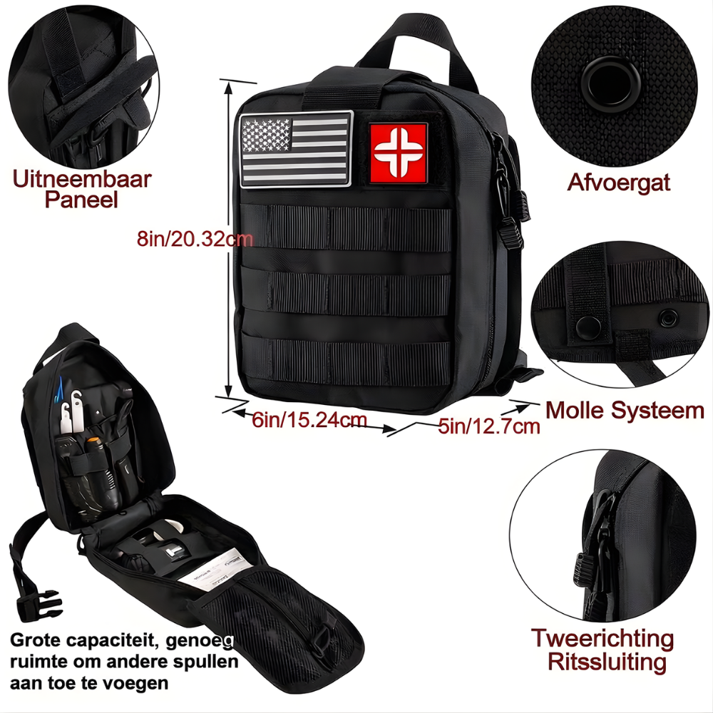 EHBO Kit Outdoor Survival Noodset Molle Rugtas Camping