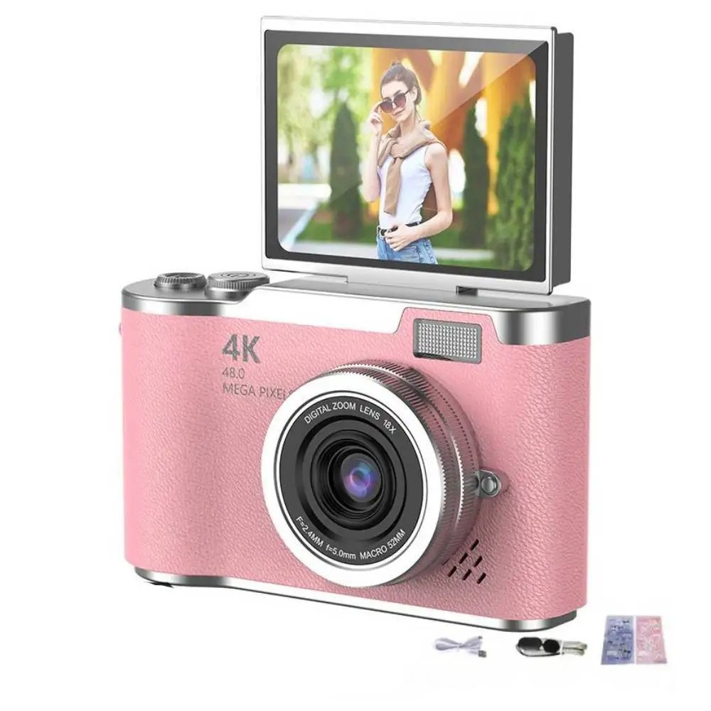 Digitale Camera 4K Flip Scherm Zoom Fotografie Video