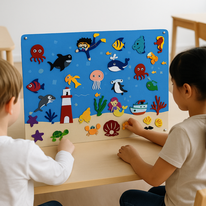 Speelgoed Viltbord Dieren Educatief Interactief Speelbord Kinderen