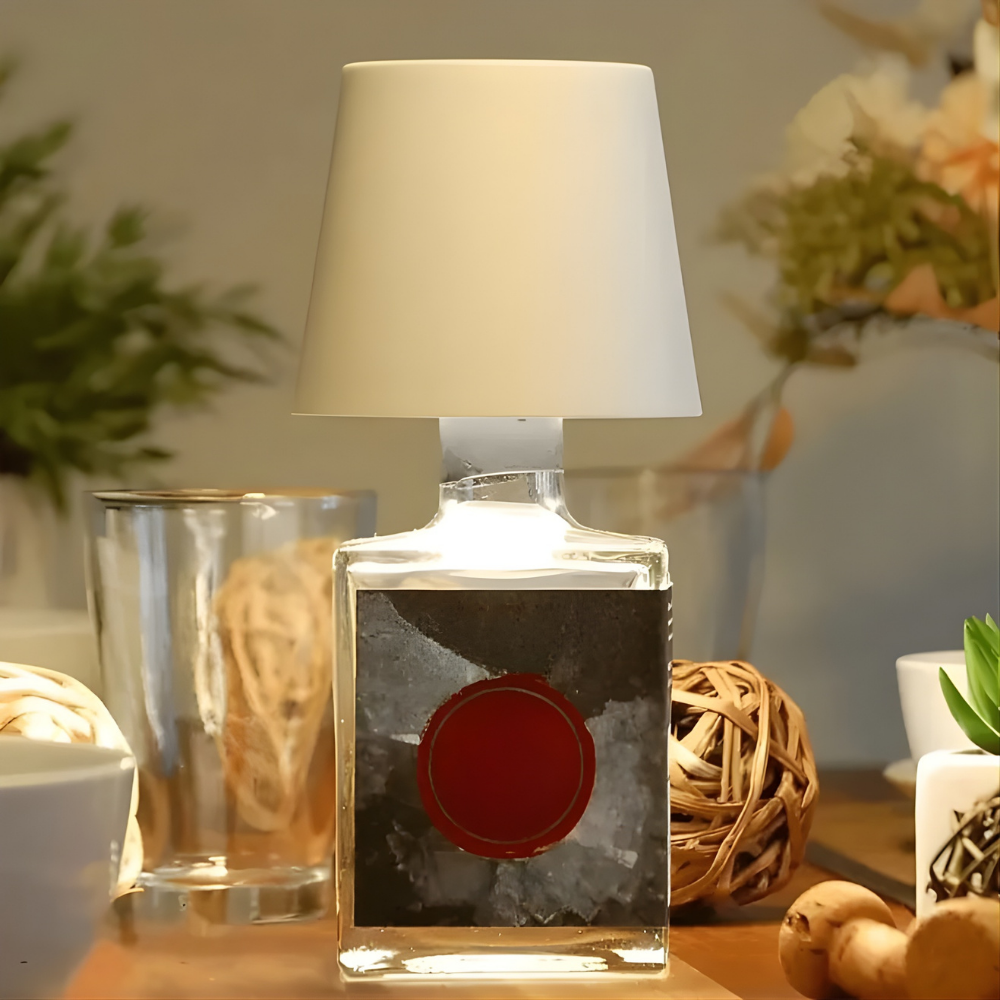 Tafellamp Fleslamp Draadloos Metaal Dimbaar LED Licht