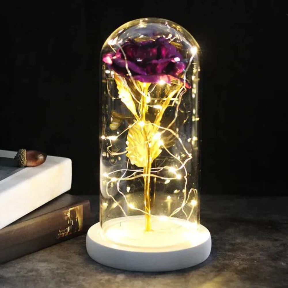 LED Lamp Roos Glas Koepel Decoratief Cadeau Verlichting
