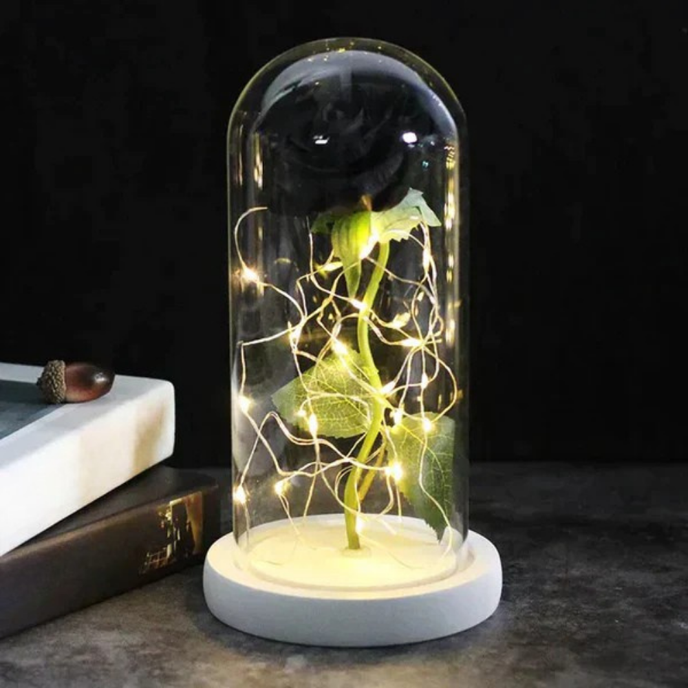 LED Lamp Roos Glas Koepel Decoratief Cadeau Verlichting