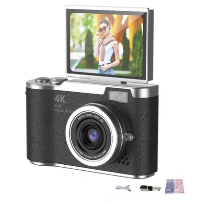 Digitale Camera 4K Flip Scherm Zoom Fotografie Video
