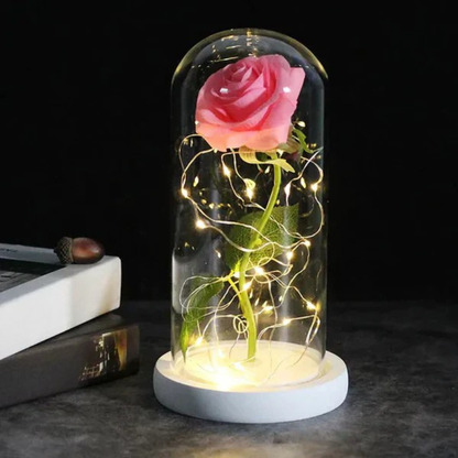 LED Lamp Roos Glas Koepel Decoratief Cadeau Verlichting