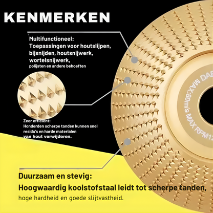 Slijpschijf Houtbewerking Tungstencarbide 3 In 1 Set