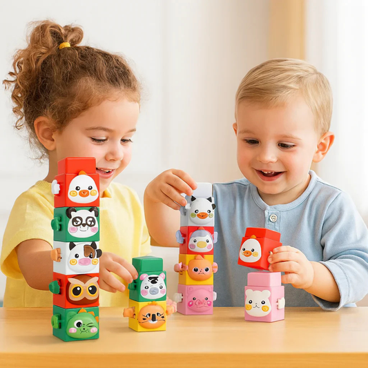 Houten Stapel Speelgoed Montessori Dieren Balans Educatief Baby
