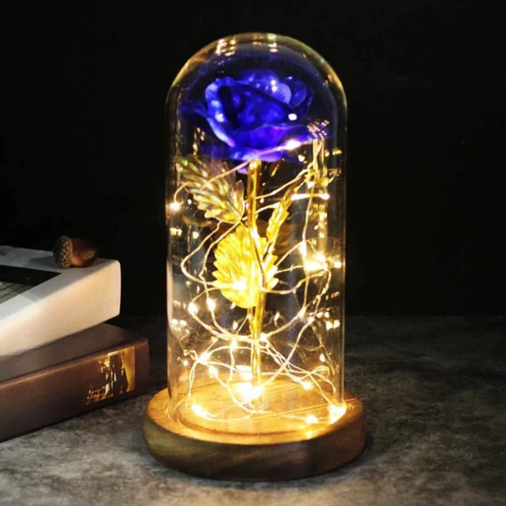 LED Lamp Roos Glas Koepel Decoratief Cadeau Verlichting