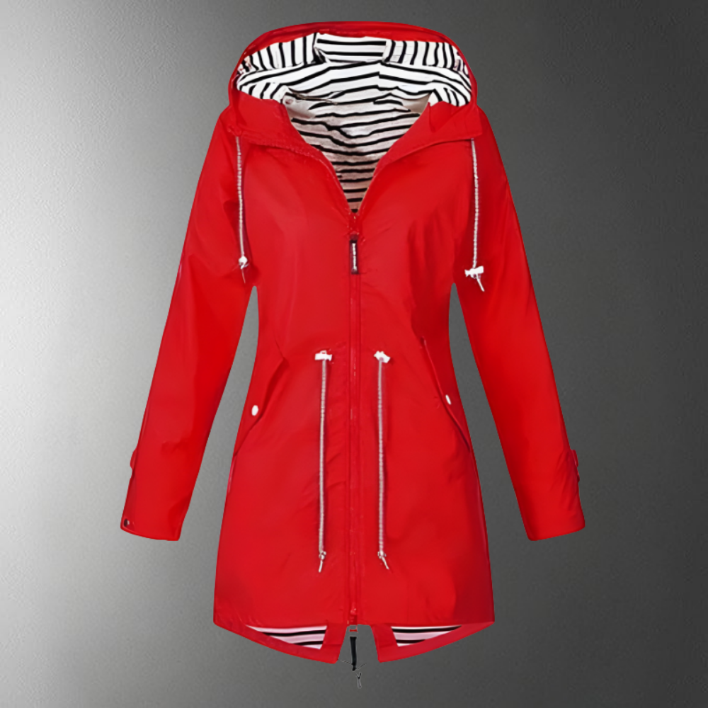 Regenjas Dames Lang Waterdicht Capuchon