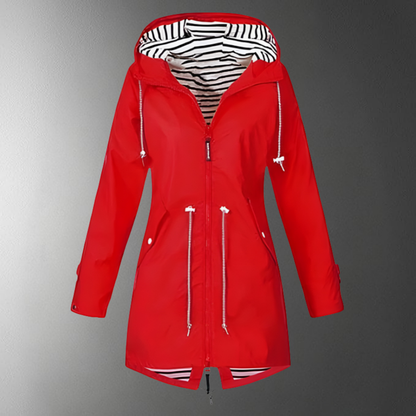 Regenjas Dames Lang Waterdicht Capuchon