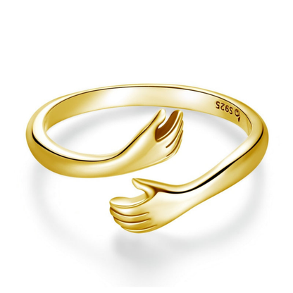 Dames Ring Verstelbaar Zilver Knuffel Design Sieraad