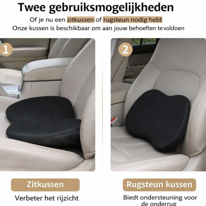 Traagschuim Autostoelkussen Ergonomisch Comfort Stoelverhoger
