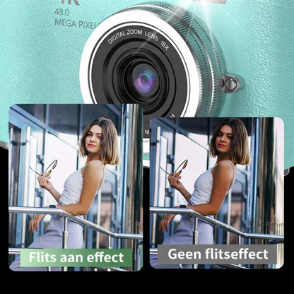 Digitale Camera 4K Flip Scherm Zoom Fotografie Video