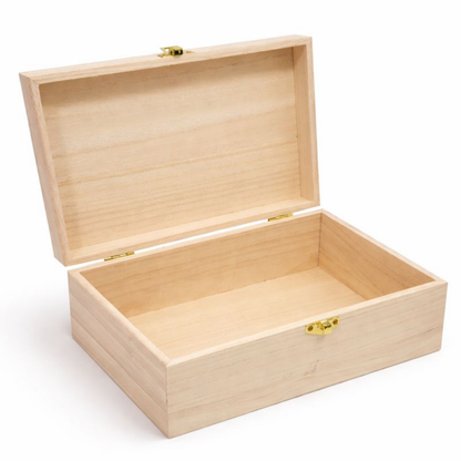 Houten Opbergdoos Decoratief Onbewerkt Hout Sluiting