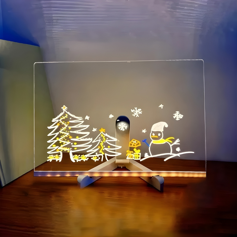 Lichtbord LED Tekstbord Acryl Wisbaar Tekenbord Display Decor