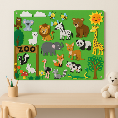 Speelgoed Viltbord Dieren Educatief Interactief Speelbord Kinderen