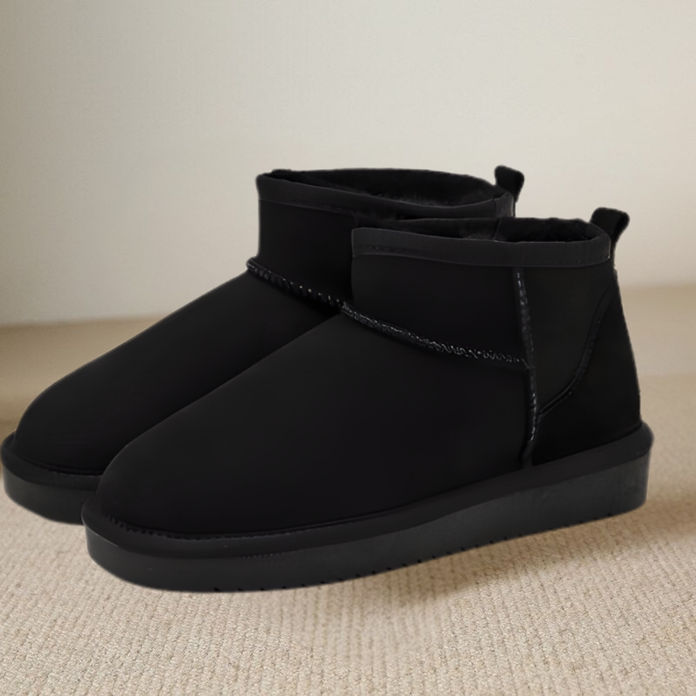 Enkellaarsjes Dames Warm Gevoerd Suede Look Winter