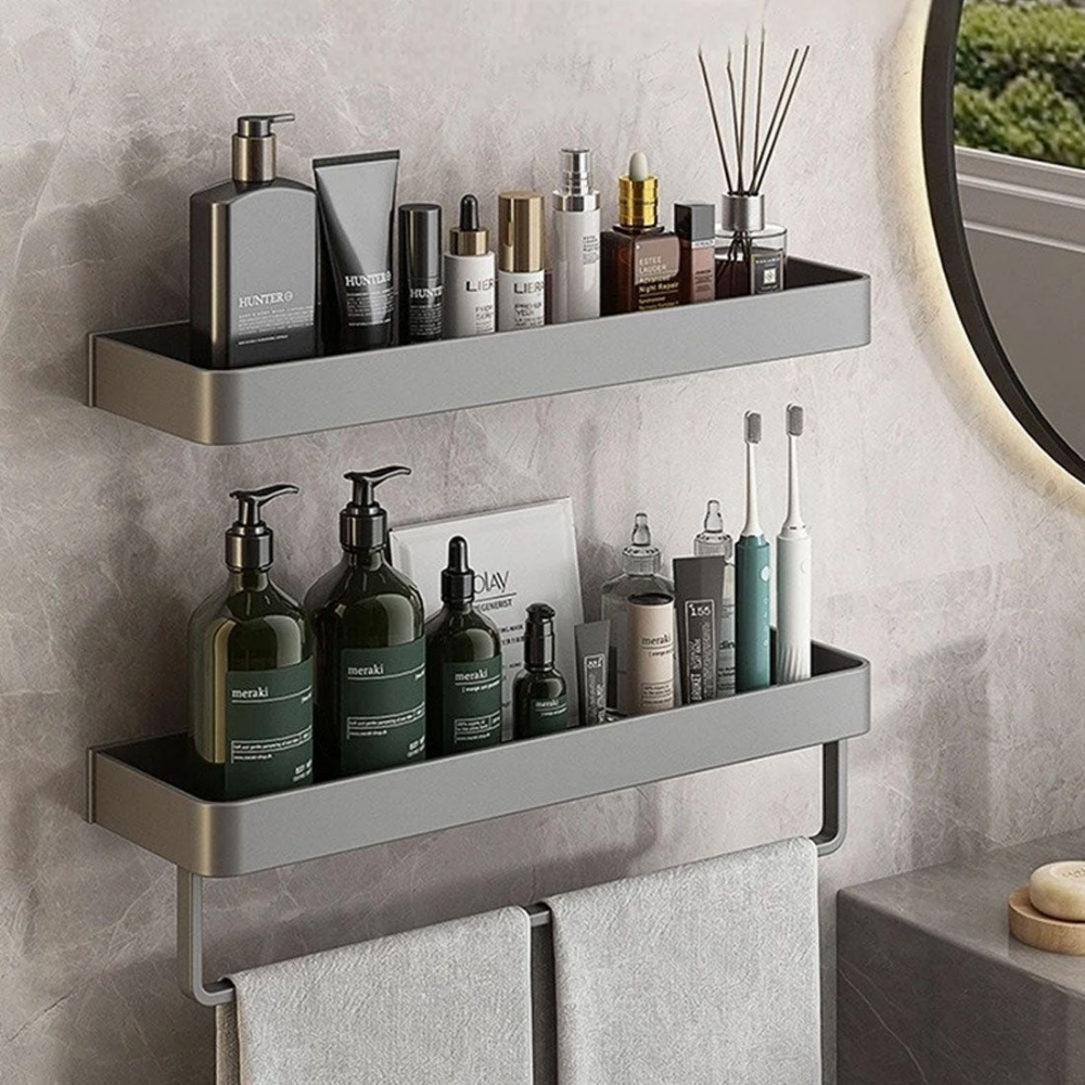 Wandrek Badkamer Aluminium Minimalistisch Opbergrek