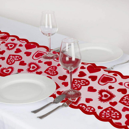 Tafelloper Kant Decoratief Hartjes Romantische Tafeldecoratie