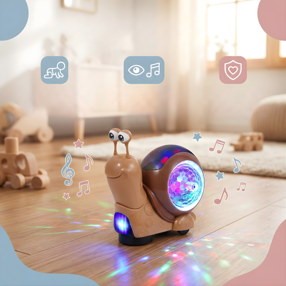 Speelgoed Baby Interactief Kruip Speeltje Muziek Licht Slak