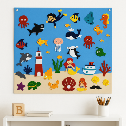 Speelgoed Viltbord Dieren Educatief Interactief Speelbord Kinderen