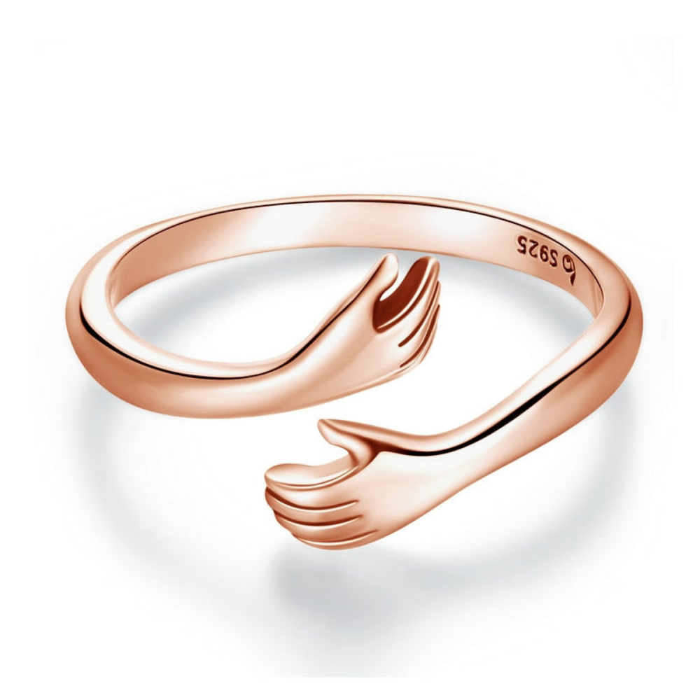 Dames Ring Verstelbaar Zilver Knuffel Design Sieraad