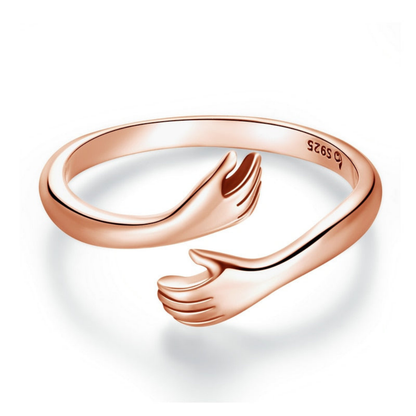 Dames Ring Verstelbaar Zilver Knuffel Design Sieraad