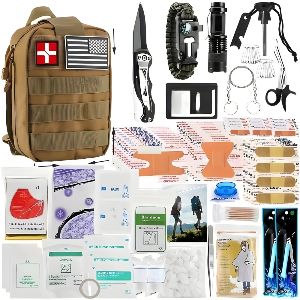 EHBO Kit Outdoor Survival Noodset Molle Rugtas Camping