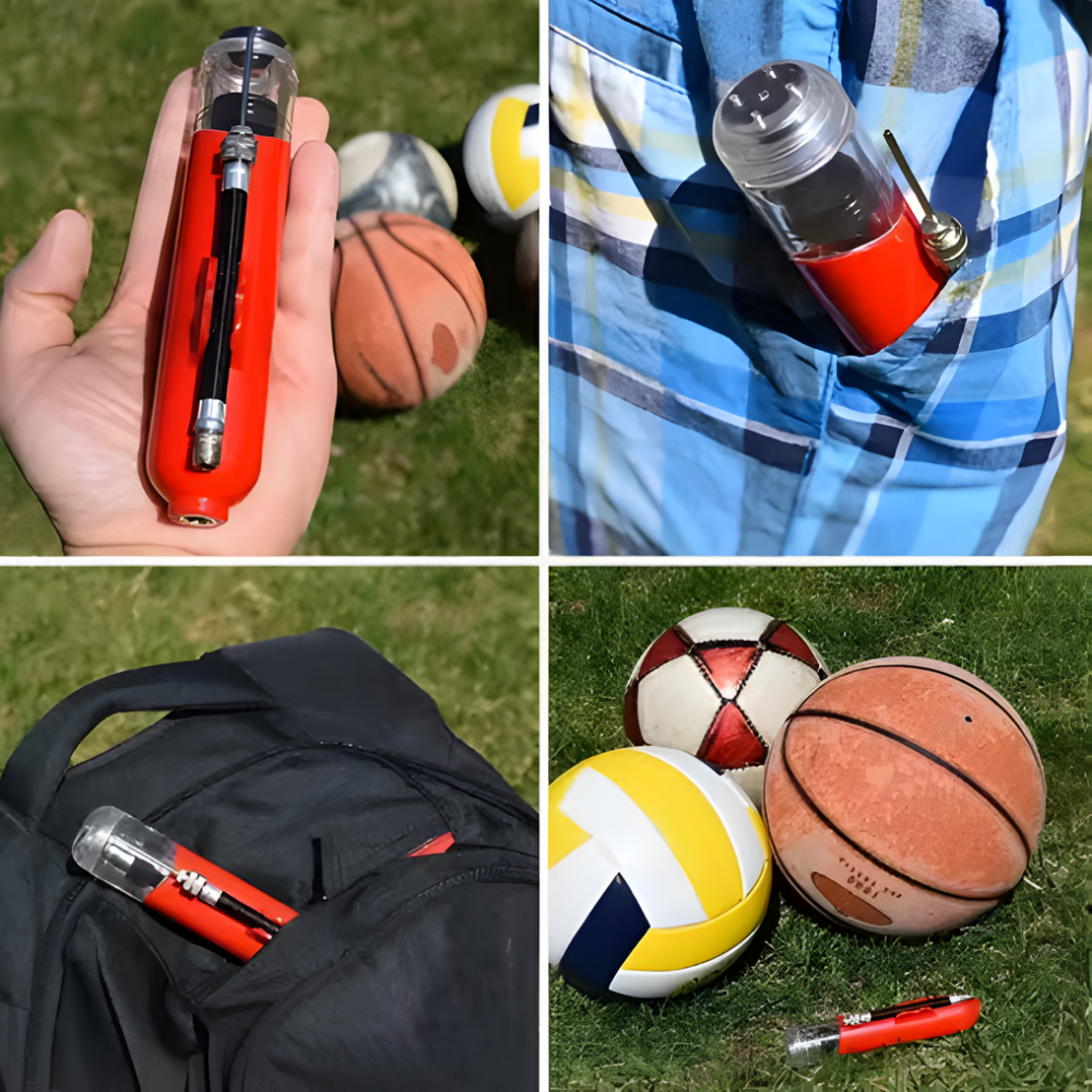 Ballenpomp Sport Dubbele Actie Naaldset Draagbaar Inflator