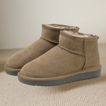 Enkellaarsjes Dames Warm Gevoerd Suede Look Winter