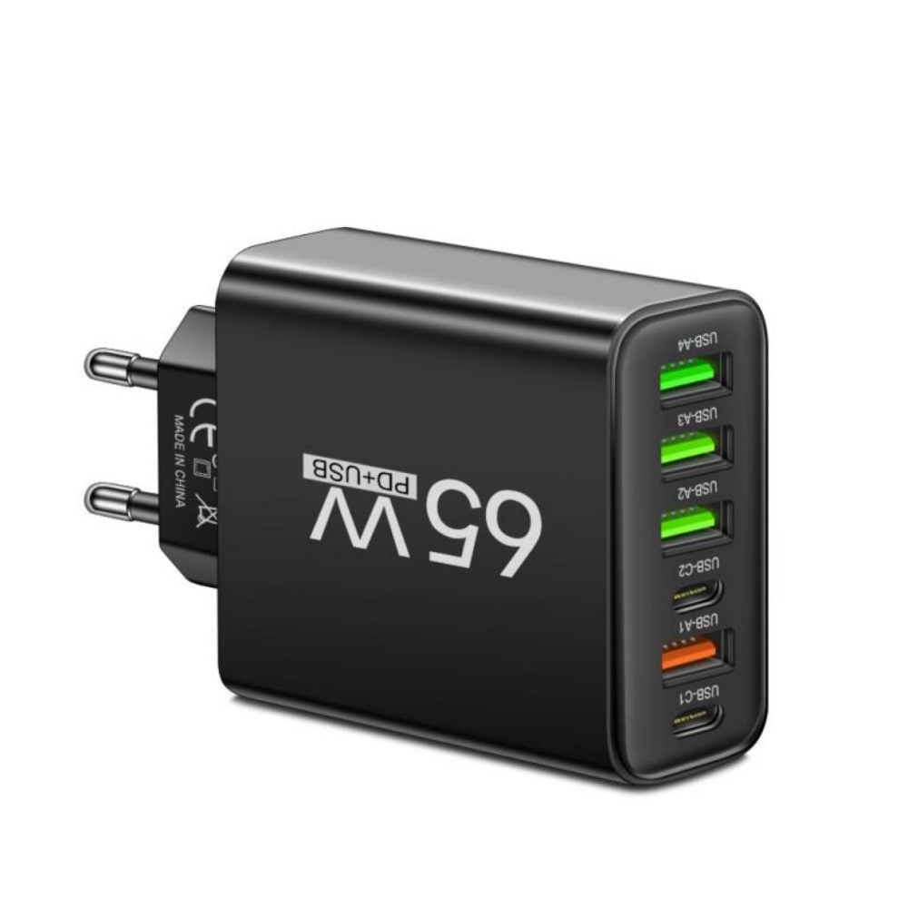 Usb Oplader Snellader 65W Zespoorts Thuis Kantoor Reizen