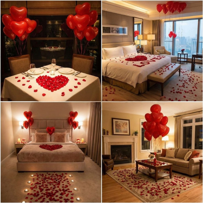 Valentijnsdag Decoratieset Romantisch Rozenblaadjes Ballonnen