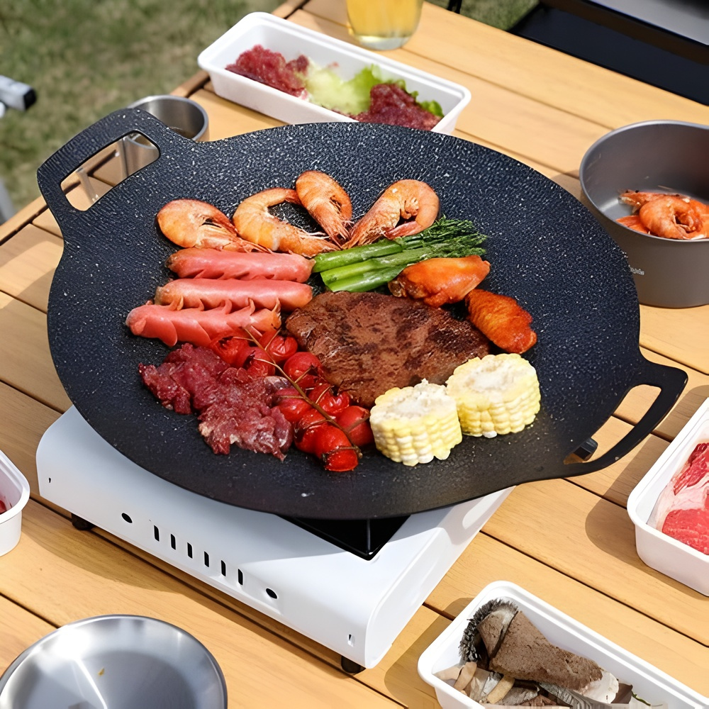 Koekenpan Grillpan Antiaanbak Steen Grote Kookpan