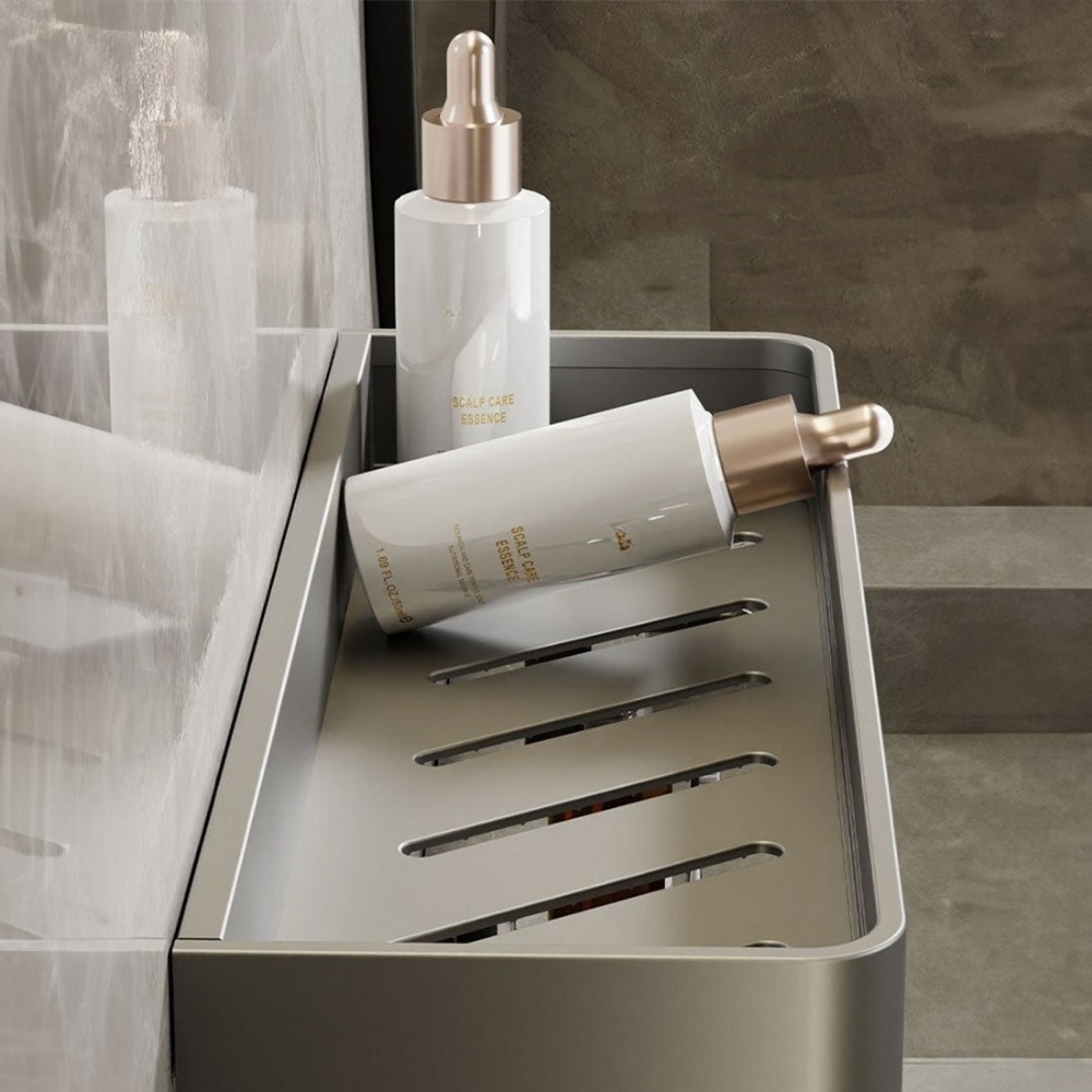 Wandrek Badkamer Aluminium Minimalistisch Opbergrek
